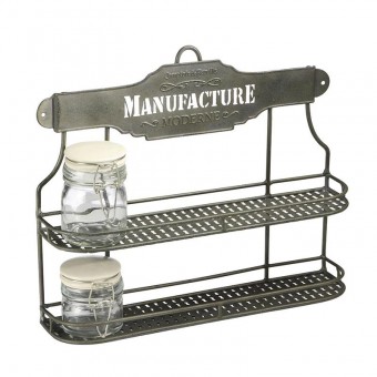 Manufacture - Etagere épices gris zinc