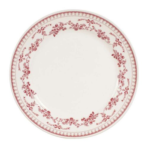 Assiette plate - Faustine bordeaux