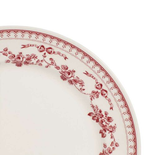 Assiette plate - Faustine bordeaux – Image 3