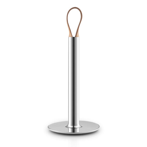 Porte essuie-tout inox et cuir – Image 4