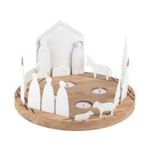 Alternative view of Crèche de Noël Lumineuse : Porcelaine et Bois