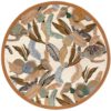 Tapis exotique outdoor- DORI - Diam:160 cm, papaye
