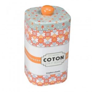 Boite à coton métal Cube