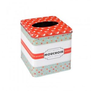 Boite mouchoirs métal Cube