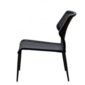 Chaise Lounge Noire extérieur