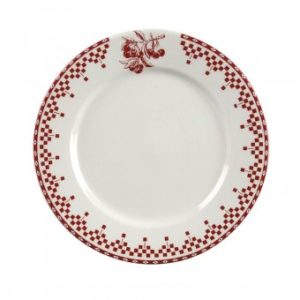 DAMIER ROUGE - Assiette à dessert 20 cm lot de 6