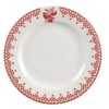 DAMIER ROUGE - Assiette plate 27 cm lot de 6