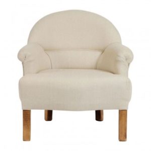Fauteuil crapaud Chambray crème