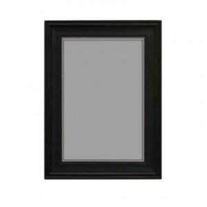 Miroir rectangulaire classique bois noir 113x83 cm