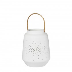 Photophore lanterne porcelaine 14 cm