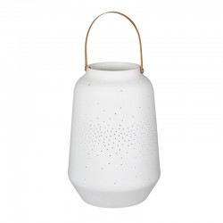 Photophore lanterne porcelaine 30 cm