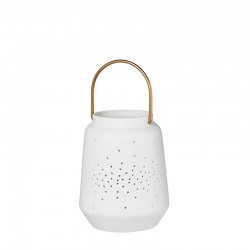 Photophore mini lanterne porcelaine 11,5 cm