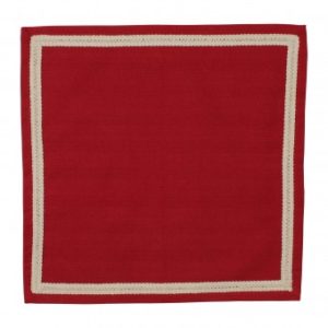 Serviettes unie bordeaux  40x40cm coton