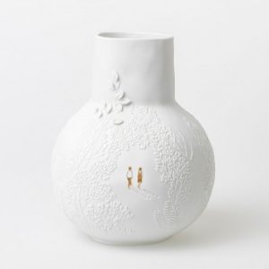 Vase porcelaine décorée - promenade