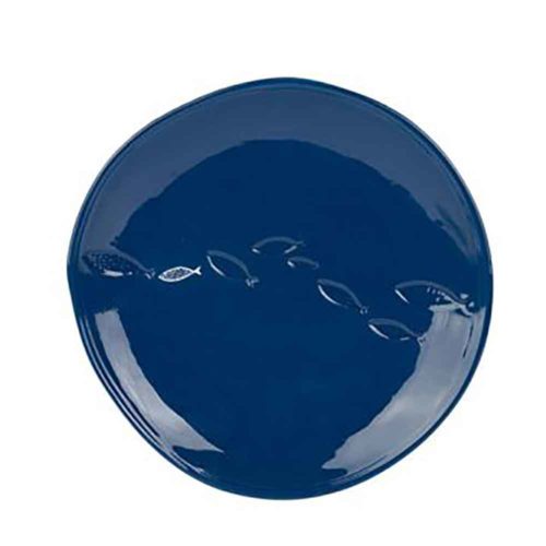 Assiettes dessert en faïence bleu et blanc – Image 3