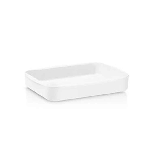 Plat rectangulaire porcelaine blanche – Image 2