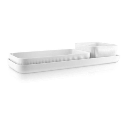 Plat rectangulaire porcelaine blanche – Image 6