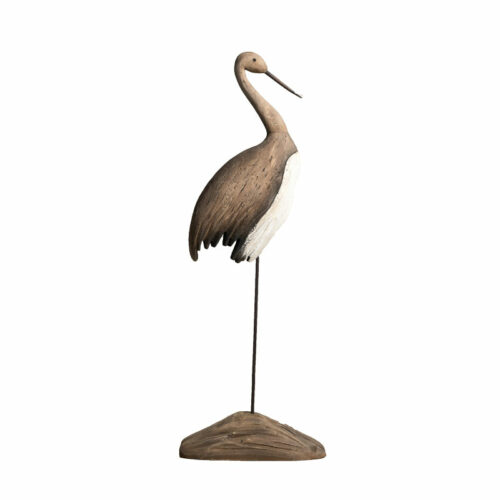 Oiseau échassier en Bois Vieilli