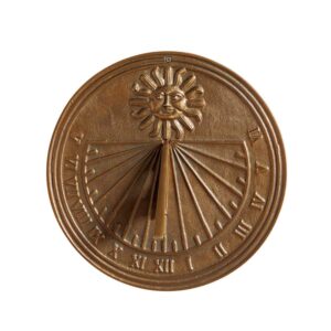 Cadran solaire mural laiton rond