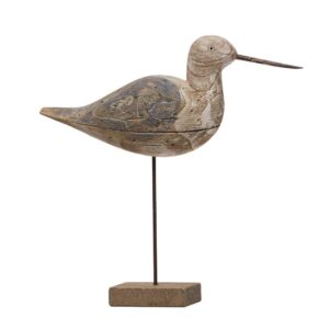 Oiseau long bec Bois Vieilli sur base