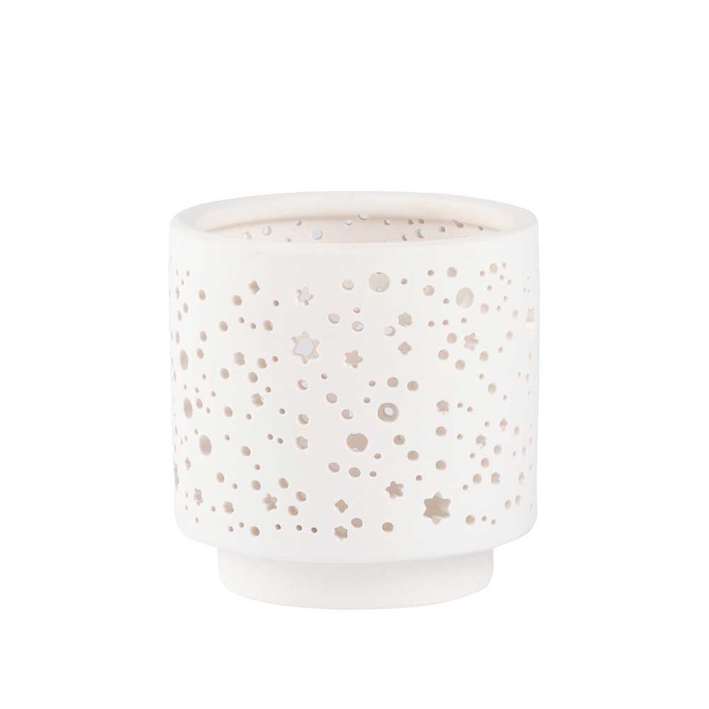 Set de 3 Photophores en Porcelaine Blanche Perforée – Image 6