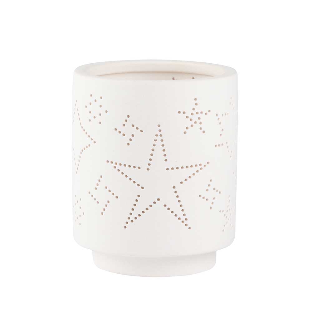 Set de 3 Photophores en Porcelaine Blanche Perforée – Image 5