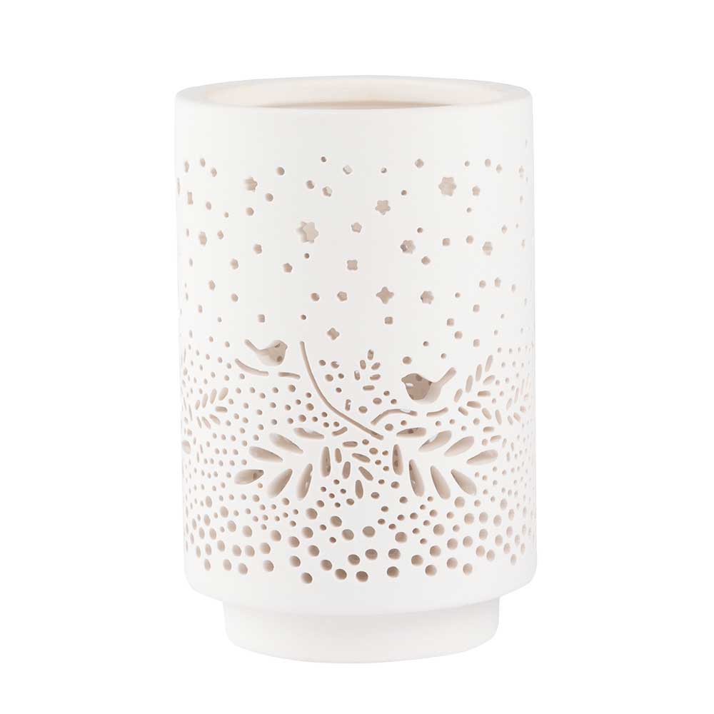 Set de 3 Photophores en Porcelaine Blanche Perforée – Image 3