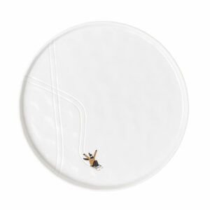 Assiette en Porcelaine Artisanale – Balade d'Hiver