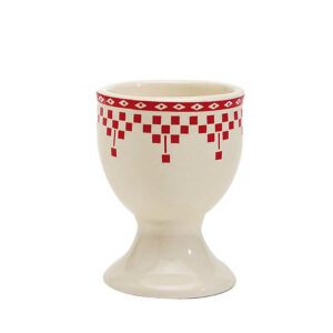 Coquetier sur pied Damier rouge